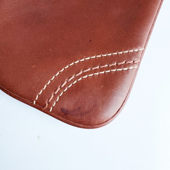 Vintage Coach Wristlet Bag Small Clutch with Zipper Brown Leather Retro - Picture 9 of 9